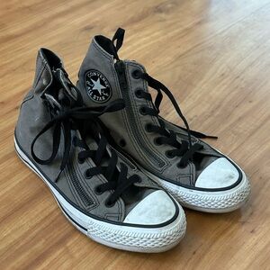 Converse High-Tops in Charcoal and Black
